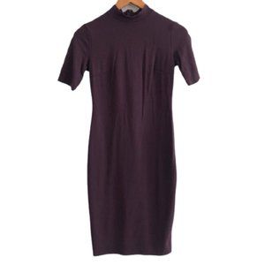 Who What Where High Mock Neck Bodycon Midi Dress